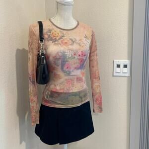 Just In Time mesh long sleeve top. Size small/medium